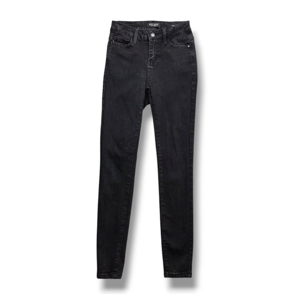Judy Blue Skinny Fit Jeans Womens 24 Black Mid‎ Rise